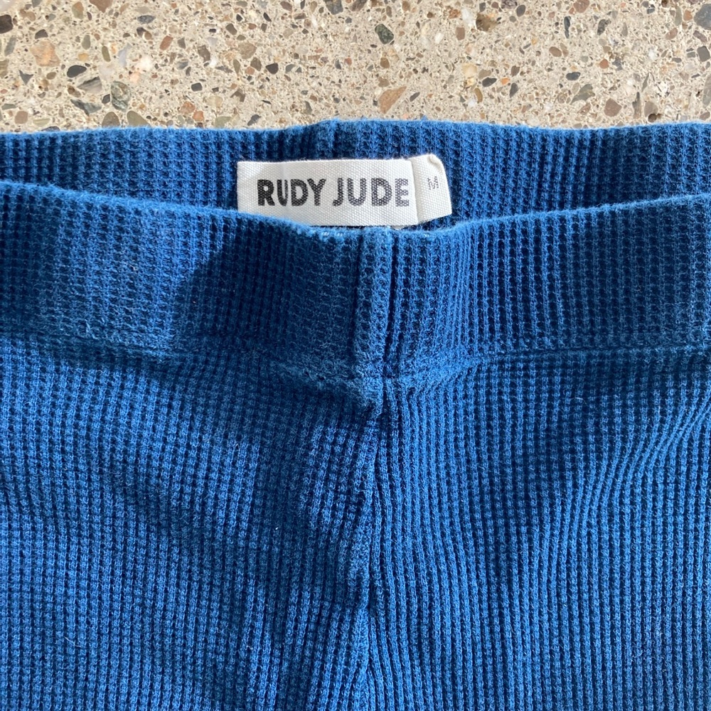 Rudy Jude Indigo Waffle Thermal Ankle Leggings, Adult Medium